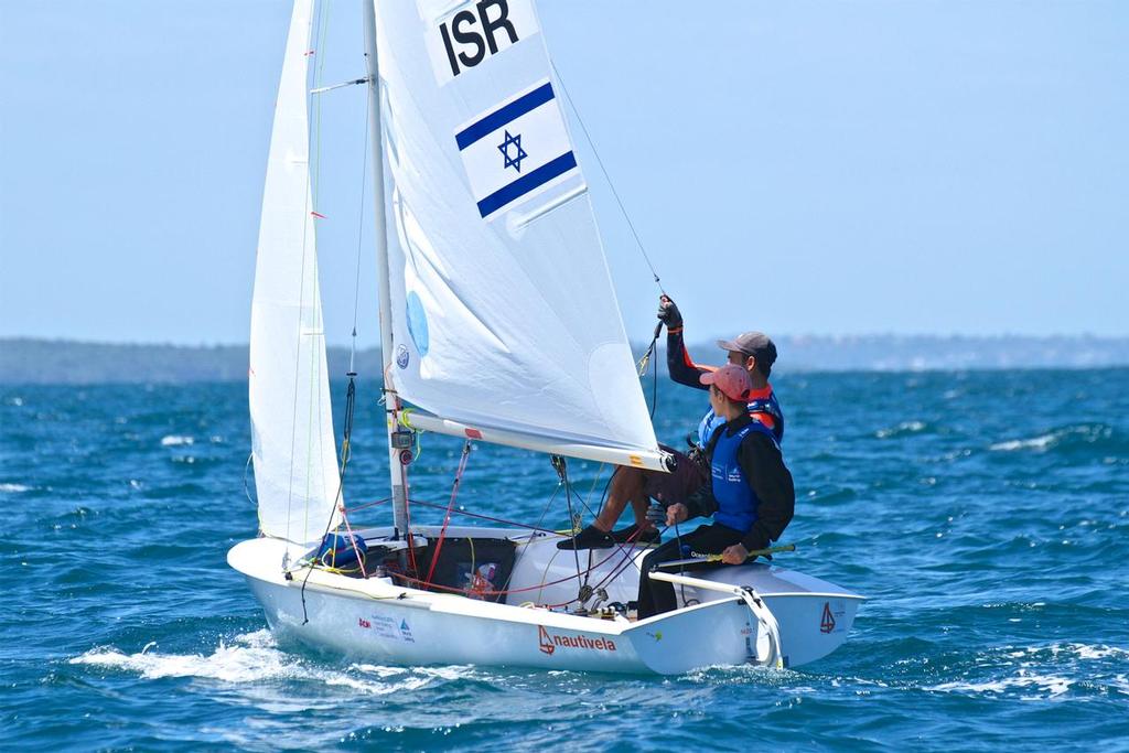 Ido Bilik and Ofek Shalgi (ISR) Silver medalists Boys 420 - Aon Youth Worlds 2016, Torbay, Auckland, New Zealand, Day 5, December 19, 2016 © Richard Gladwell www.photosport.co.nz